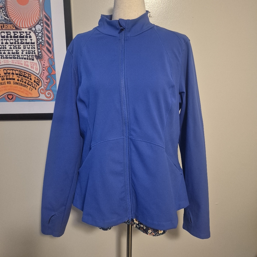 Spyder Women's Softshell Vented Full Zip Jacket Periwinkle Blue 16 XXL